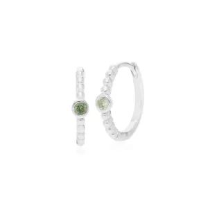 Peridot Creolen in Sterling Silber