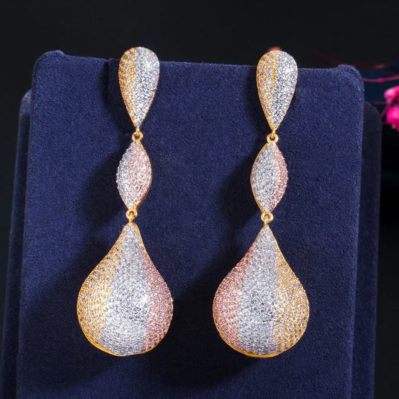Pre Order:  Micro-Paved Zirconia Irregular Earrings