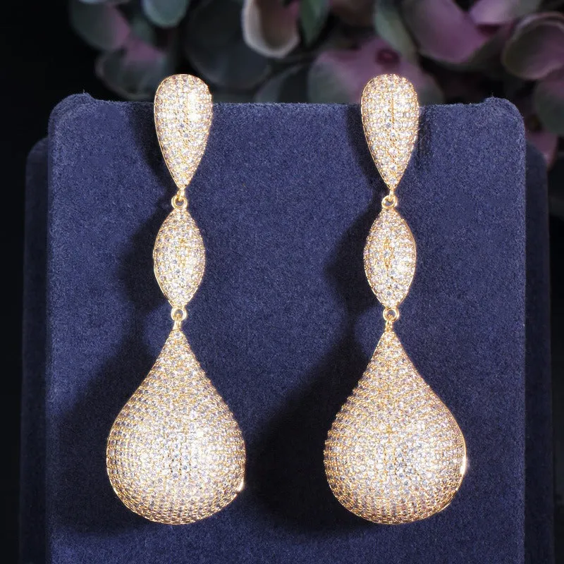 Pre Order:  Micro-Paved Zirconia Irregular Earrings