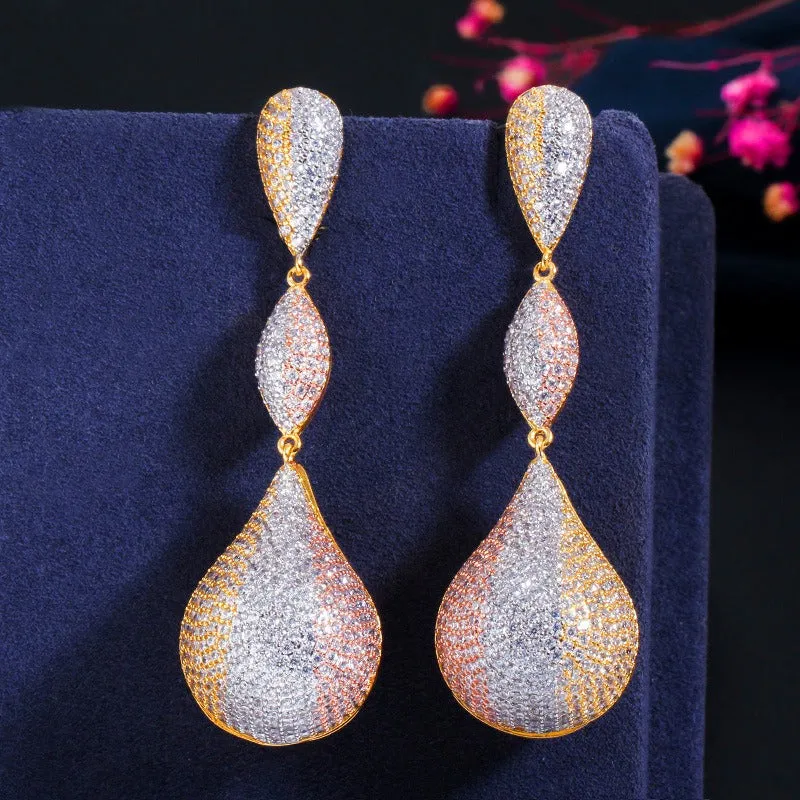 Pre Order:  Micro-Paved Zirconia Irregular Earrings