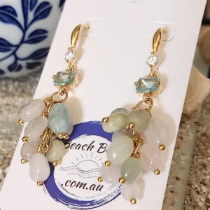 RAINBOW SKY - TOPAZ GOLD HOOK EARRINGS