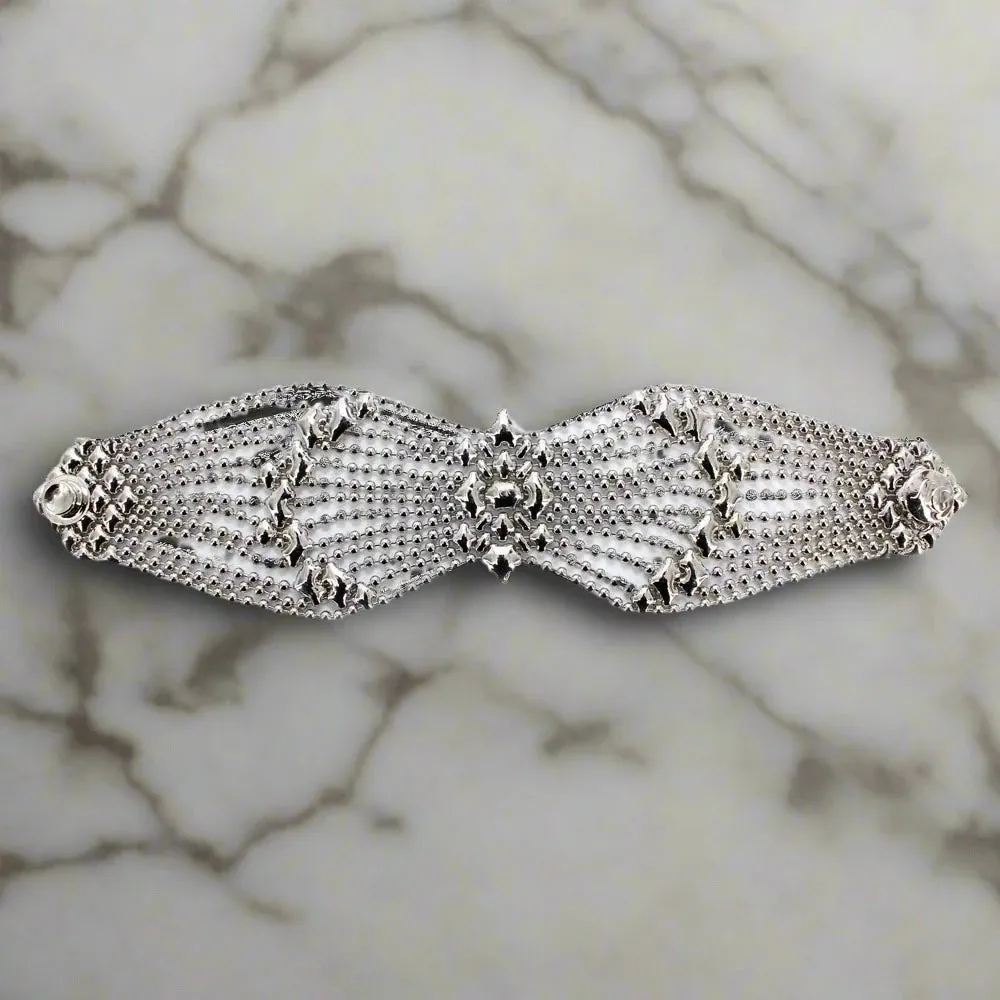 SG LIQUID METAL B77-N CHROME FINISH BRACELET BY SERGIO GUTIERREZ-6.5 Inch