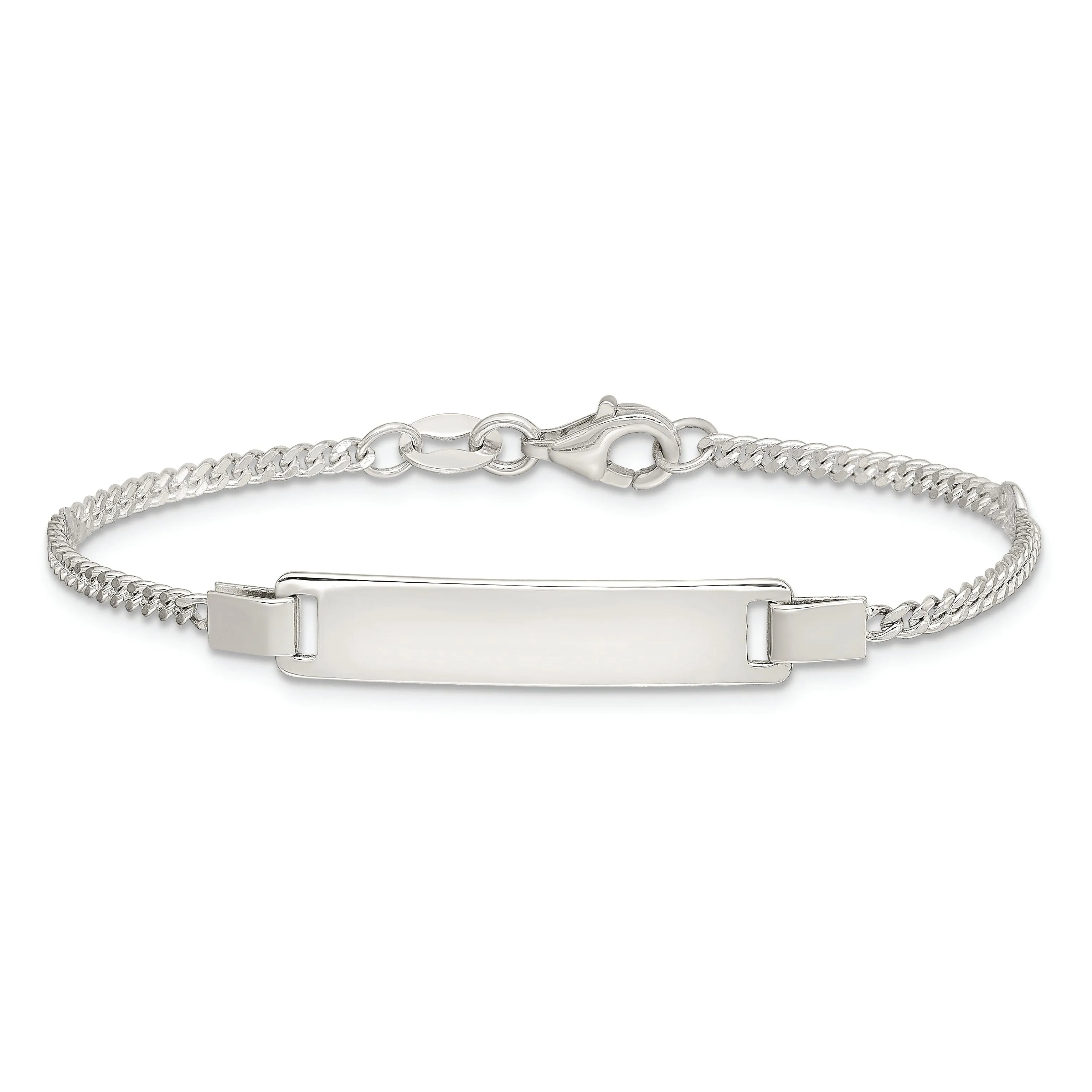 Silver Engravable Adjustable Baby ID Bracelet