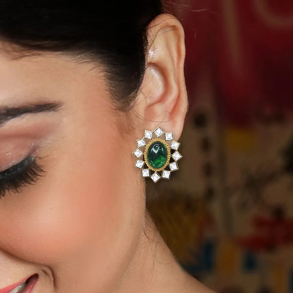 SILVER GOLD EARRING