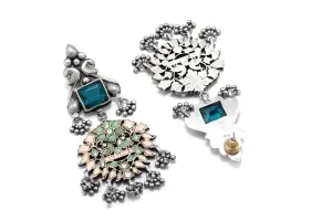 Silver Kashida Earrings