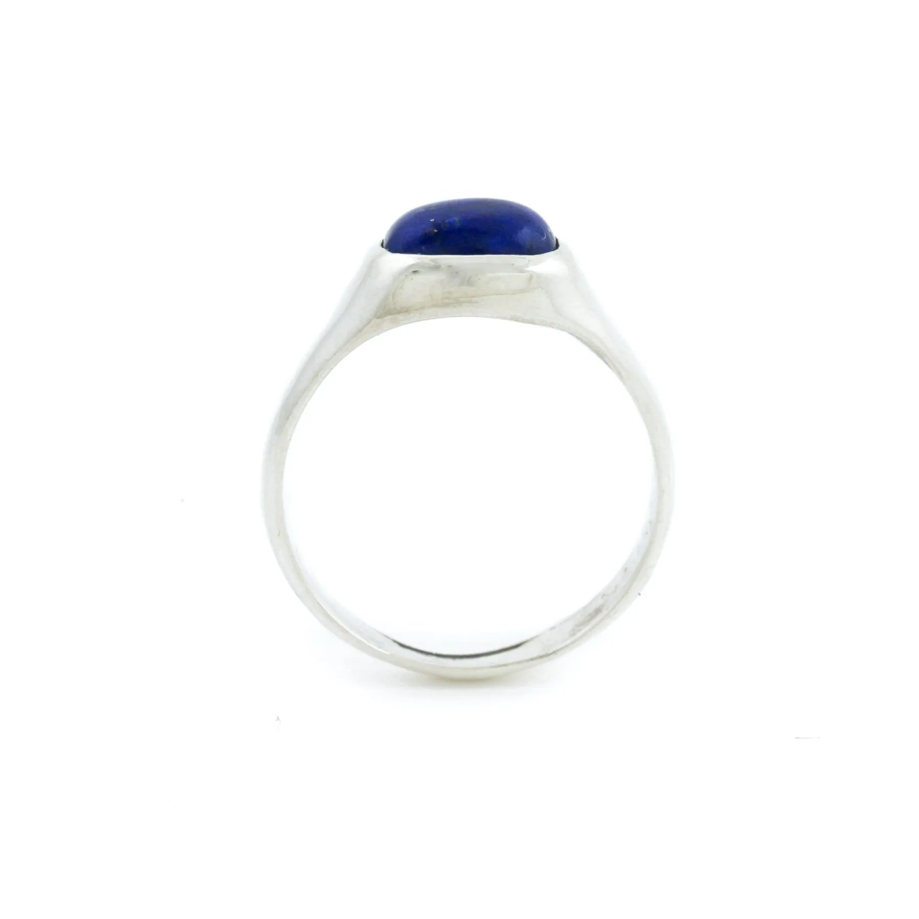Silver x Domed Lapis Lazuli Signet