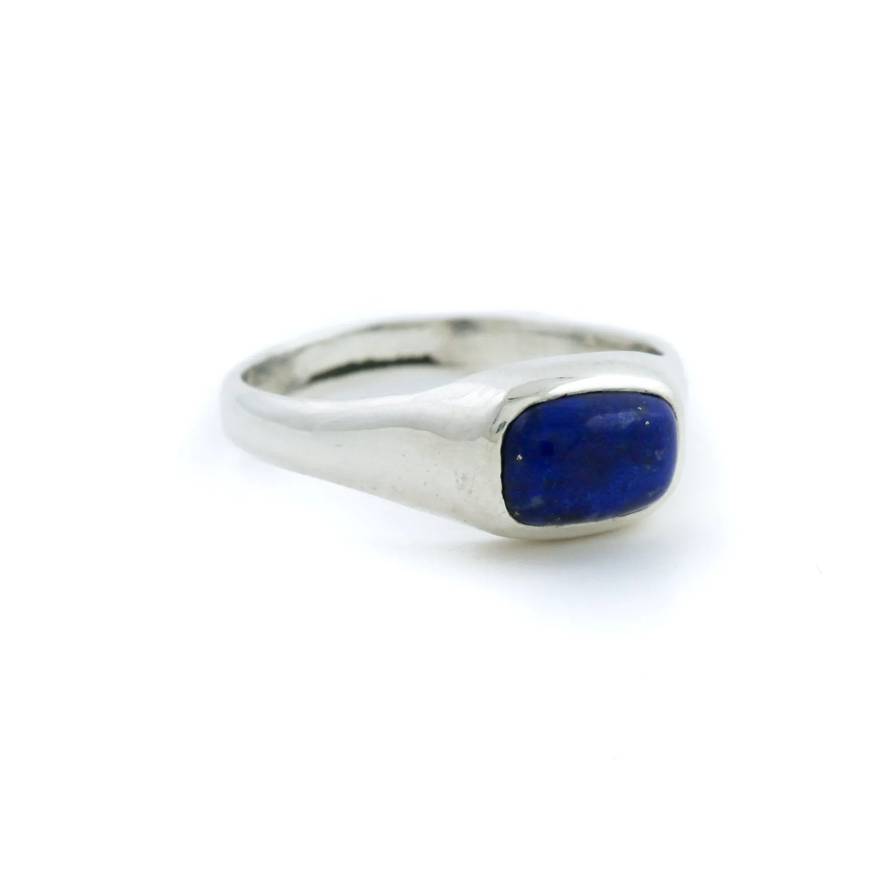 Silver x Domed Lapis Lazuli Signet