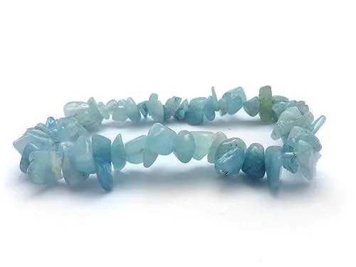 Single Strand Chip Bracelet - Aquamarine