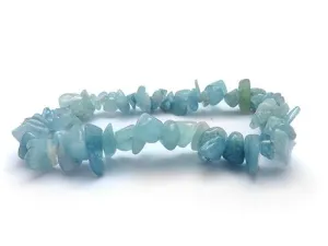 Single Strand Chip Bracelet - Aquamarine