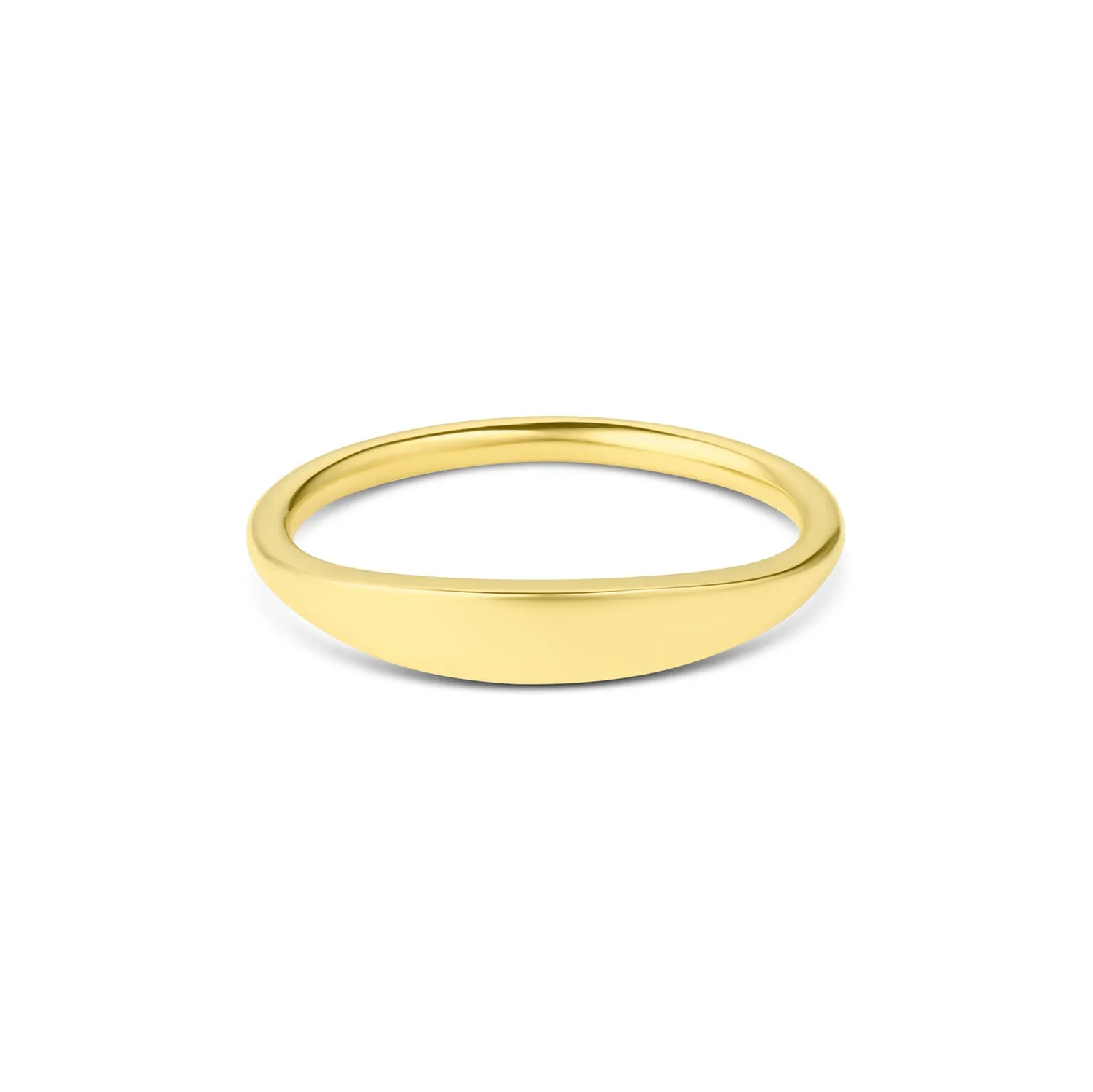Skinny Leaf Signet Ring