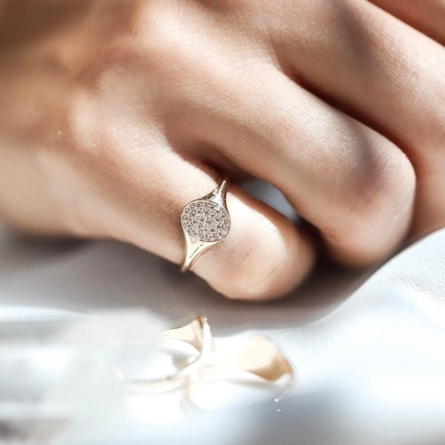 Spark Namesake Diamond Signet