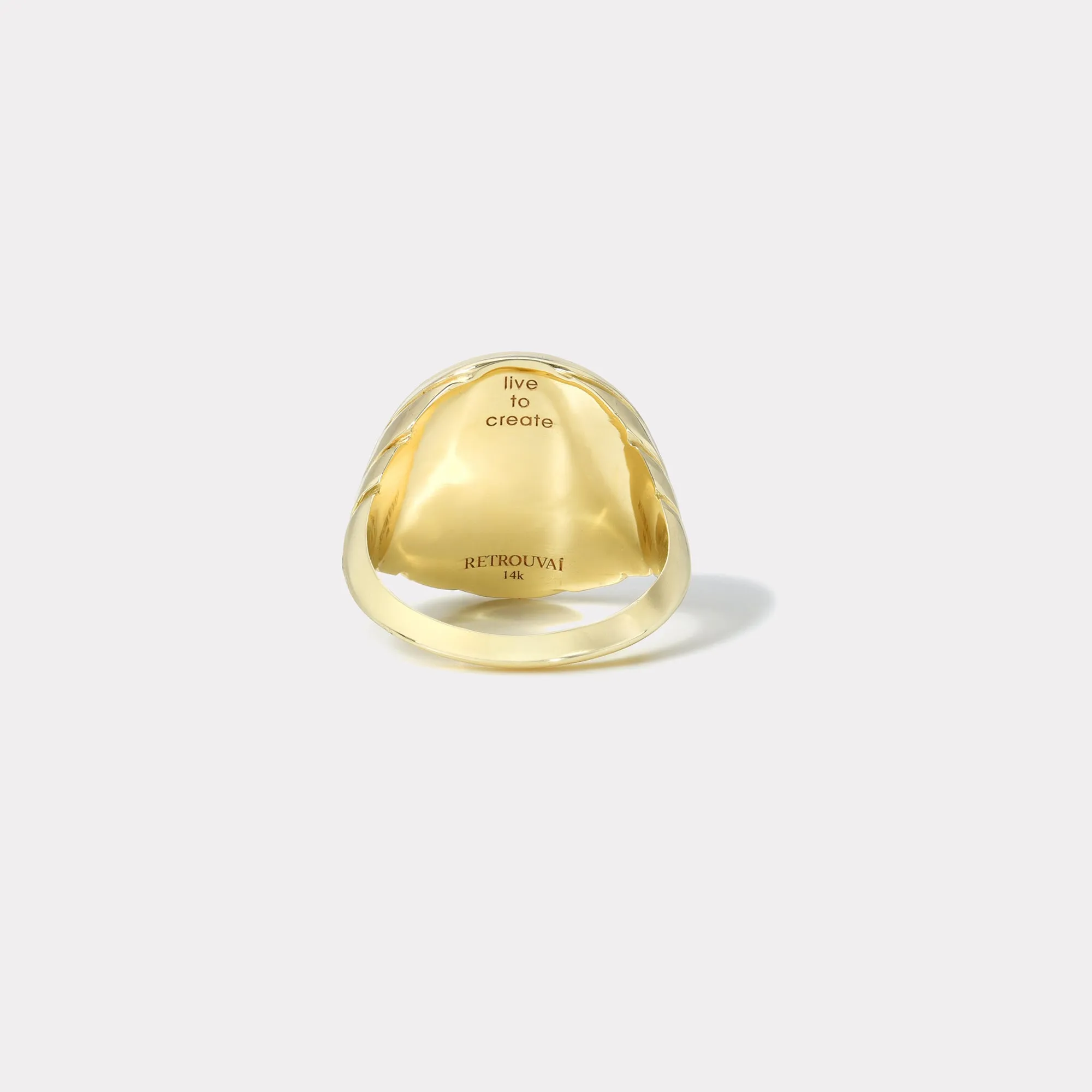 Spider Fantasy Signet Ring with Diamonds
