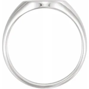 Sterling Silver 10x8 mm Oval Signet Ring