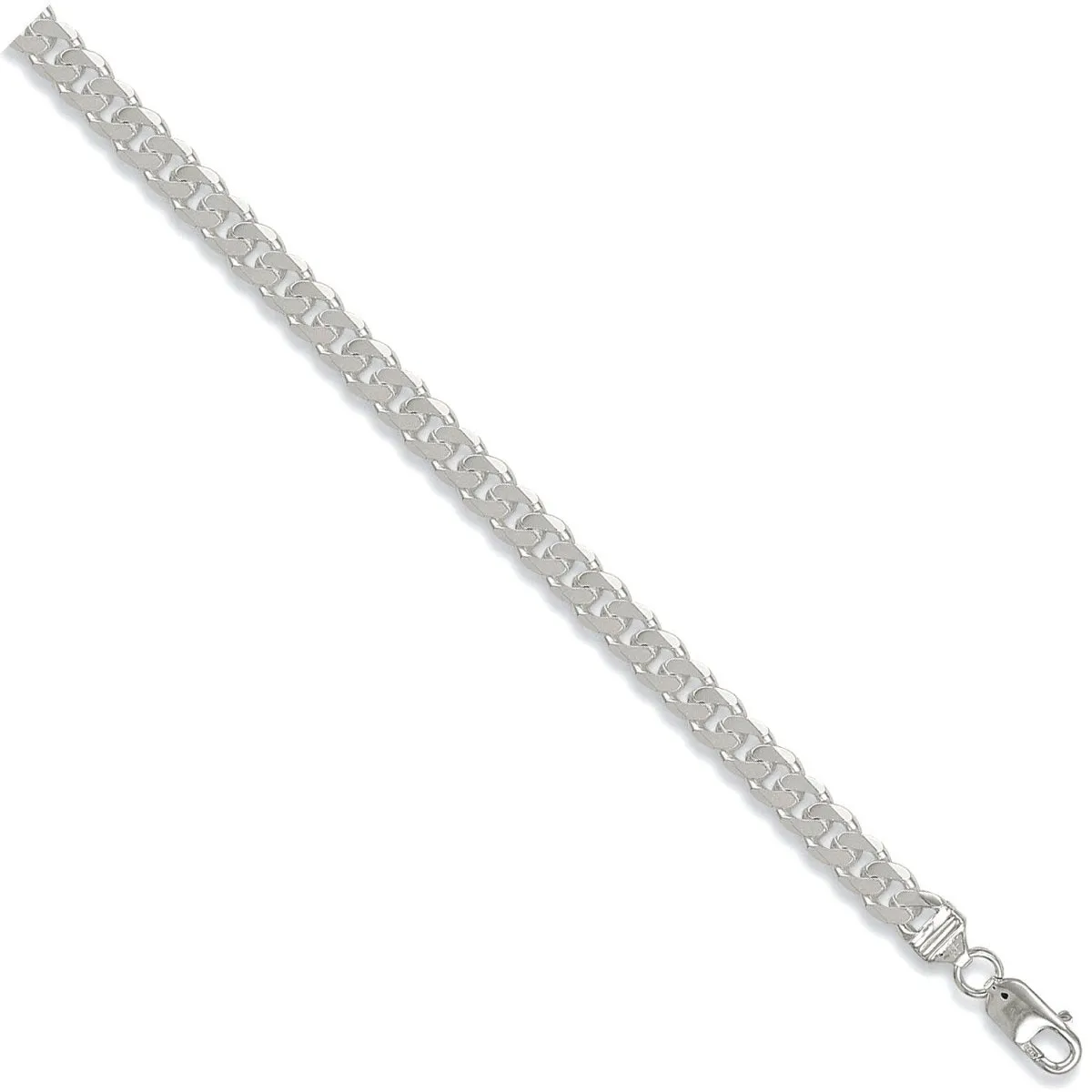Sterling Silver 7.6mm Curb Bracelet