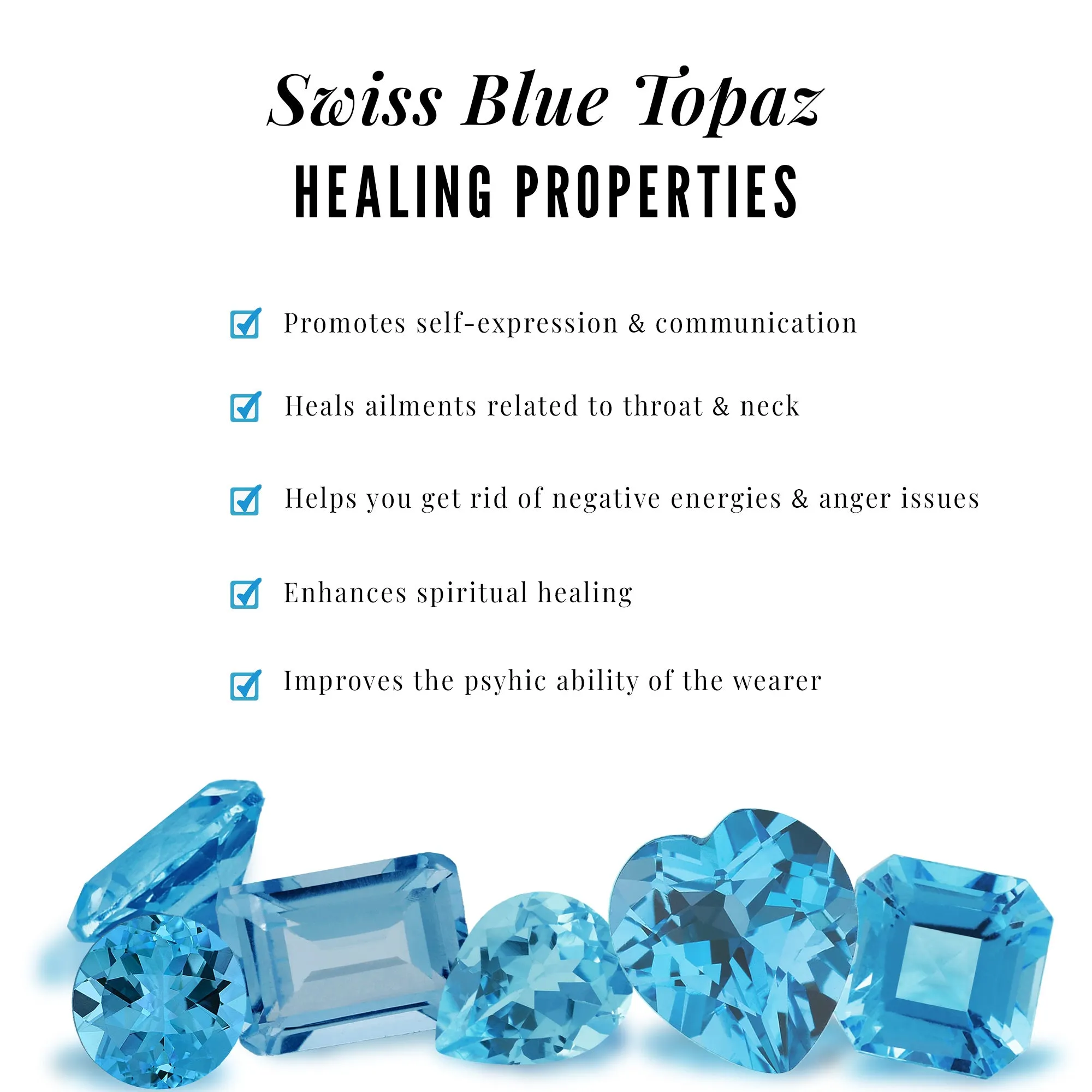 Swiss Blue Topaz and Diamond Teardrop Pendant Necklace