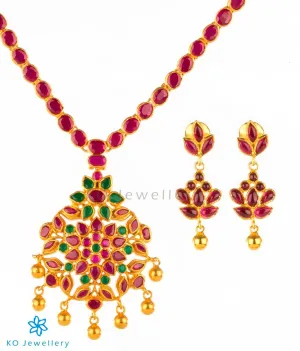 The Artava Silver Kempu Necklace