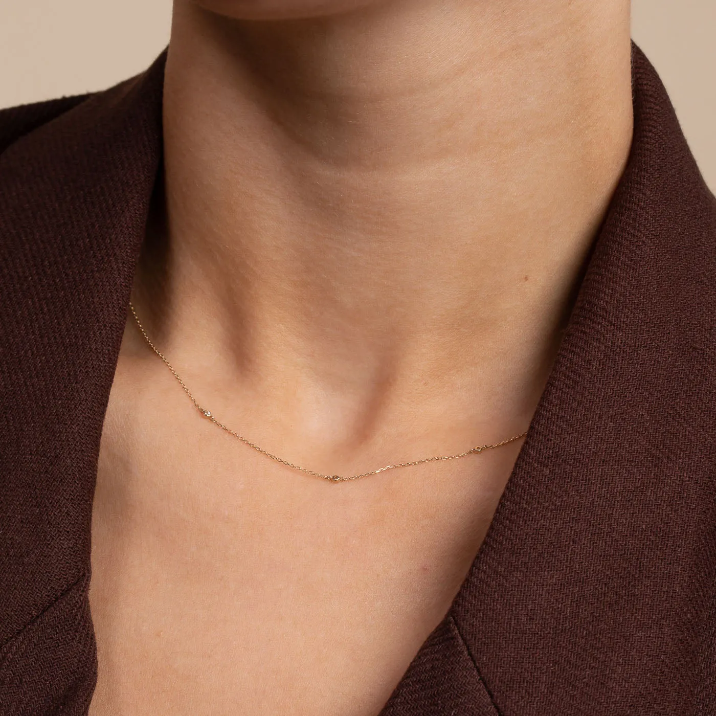Topaz Charm Necklace in Solid Gold