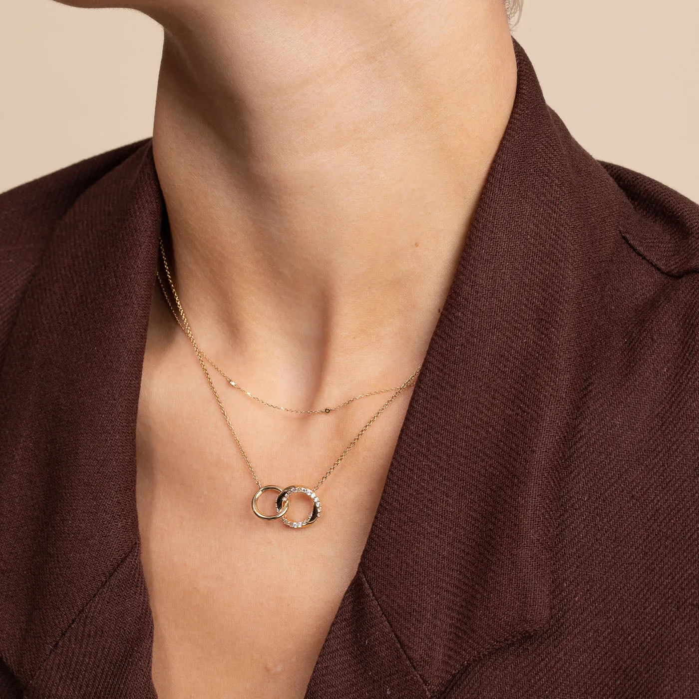 Topaz Charm Necklace in Solid Gold
