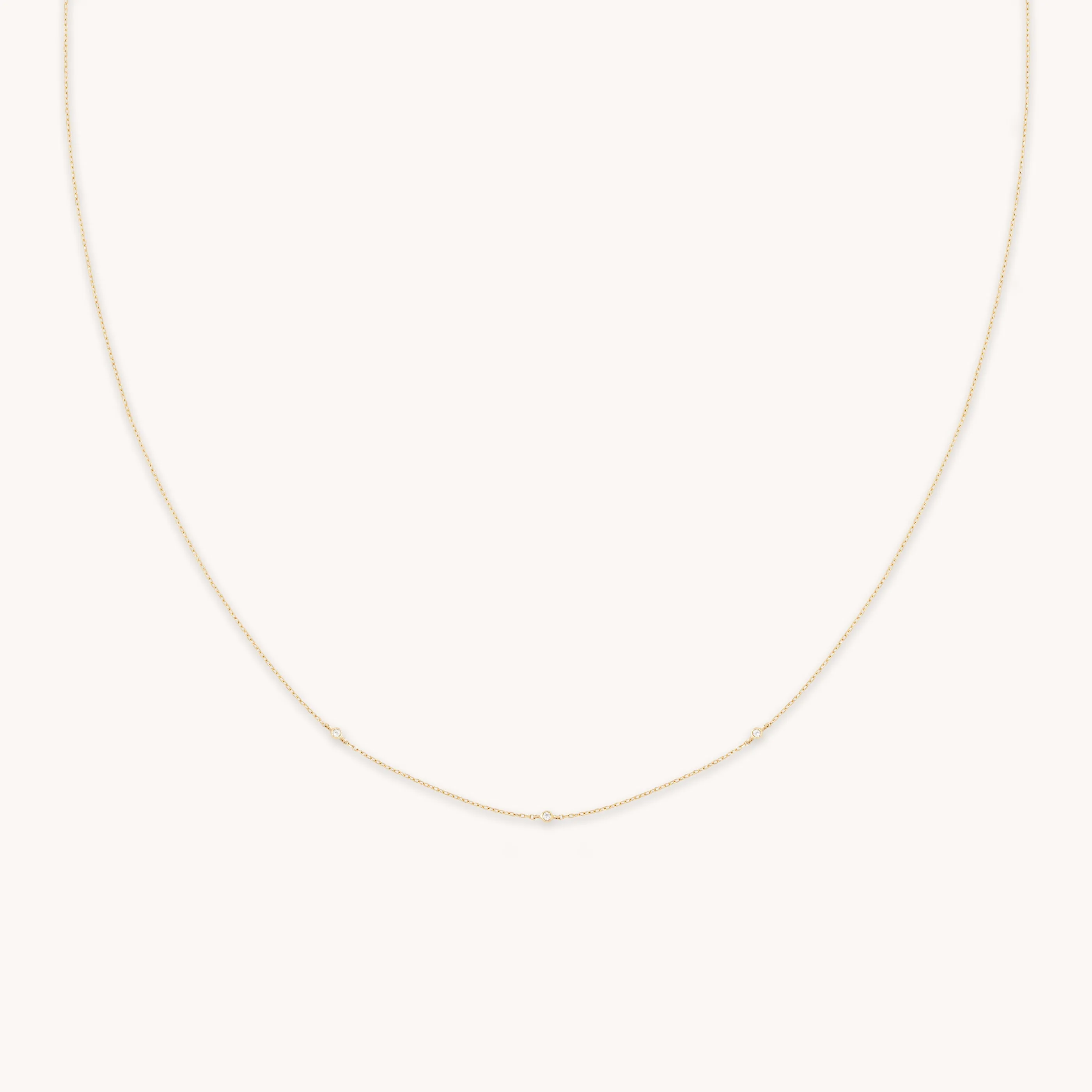 Topaz Charm Necklace in Solid Gold