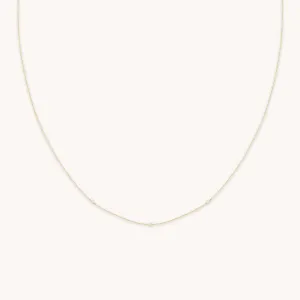 Topaz Charm Necklace in Solid Gold