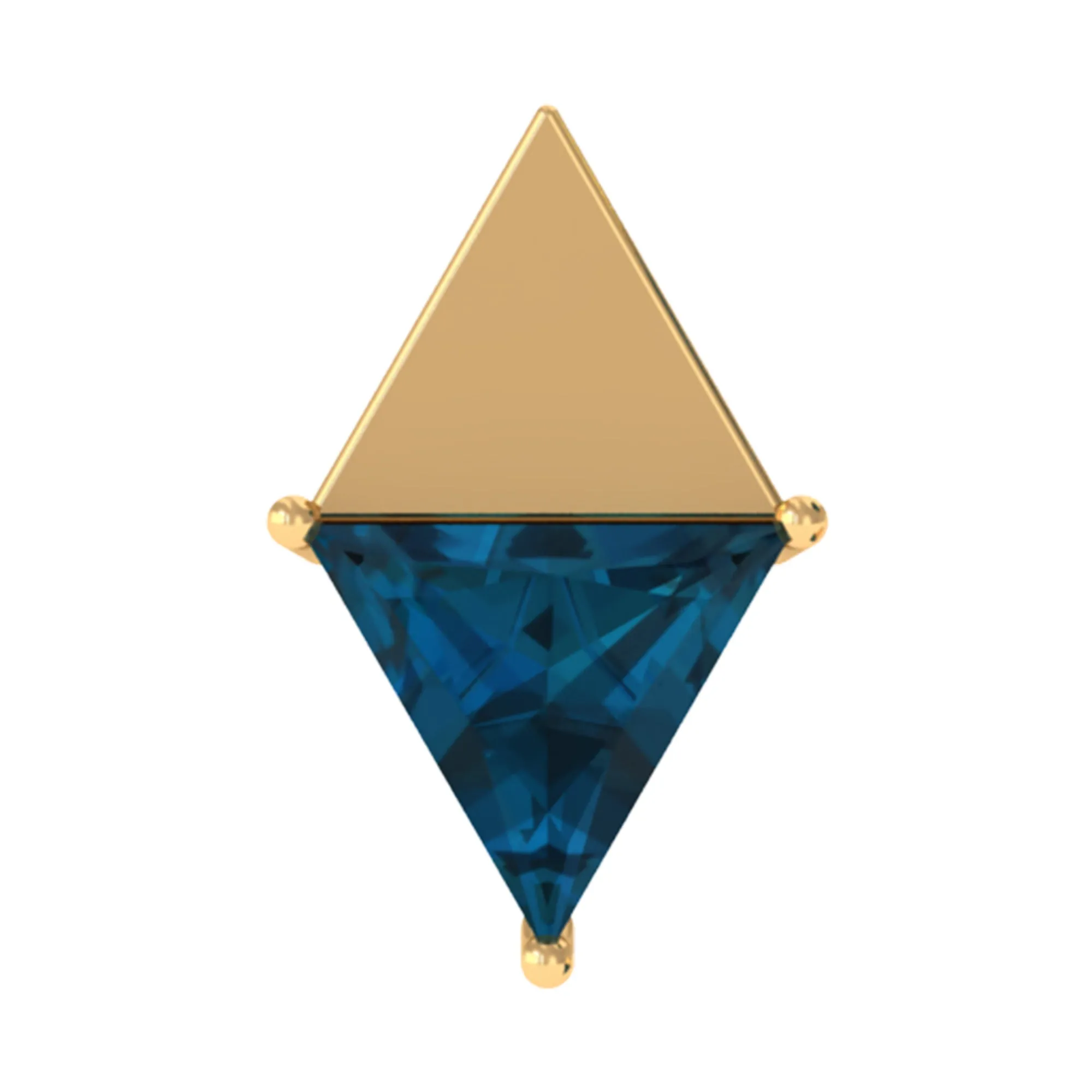 Triangle London Blue Topaz Geometric Earring