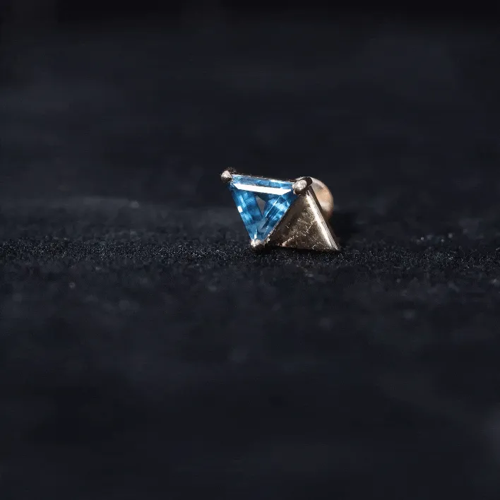 Triangle London Blue Topaz Geometric Earring