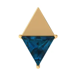 Triangle London Blue Topaz Geometric Earring