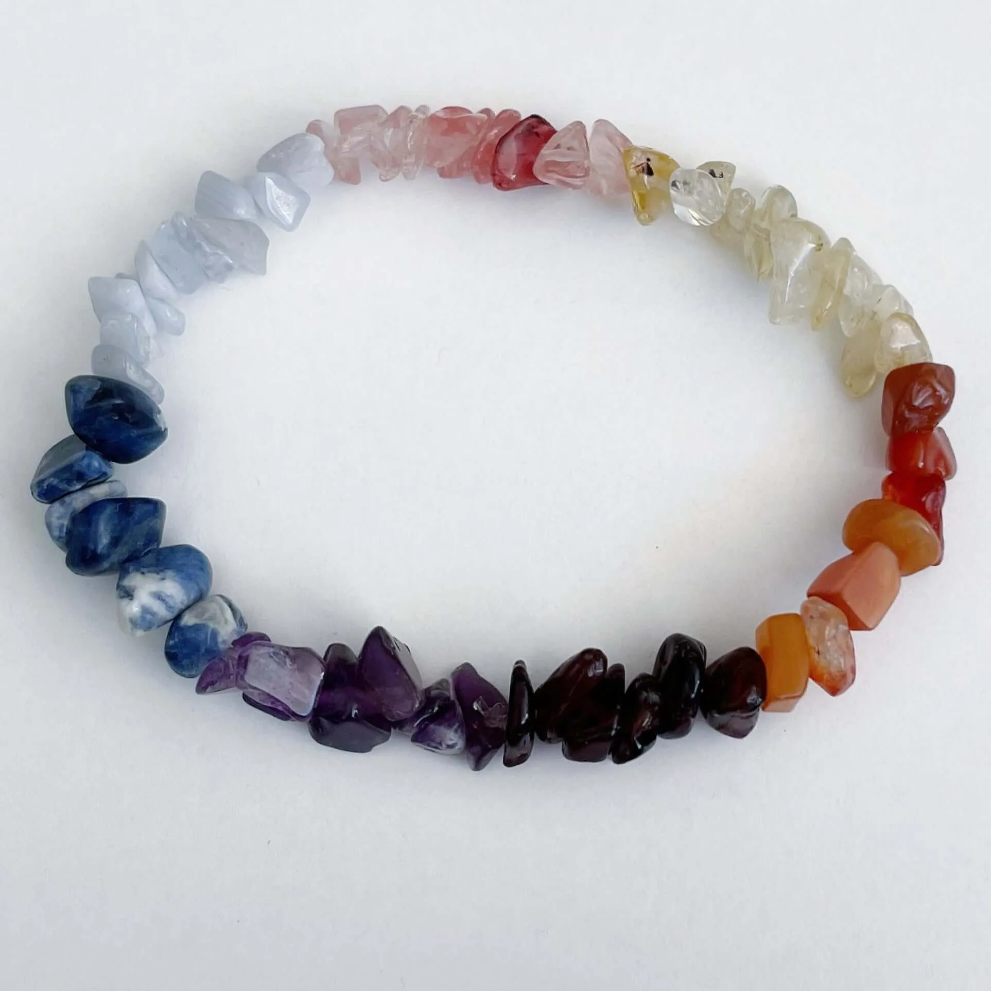 Tumbled Semi-Precious Stone Chakra Bracelet Type 2
