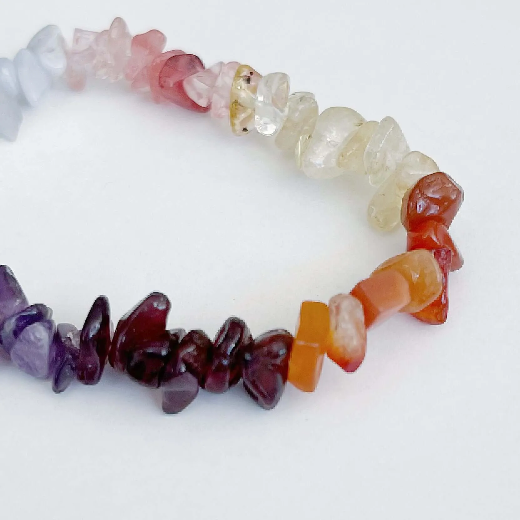 Tumbled Semi-Precious Stone Chakra Bracelet Type 2