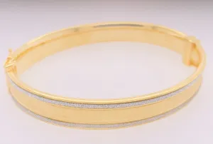 Two Tone Shimmer Bangle Bracelet