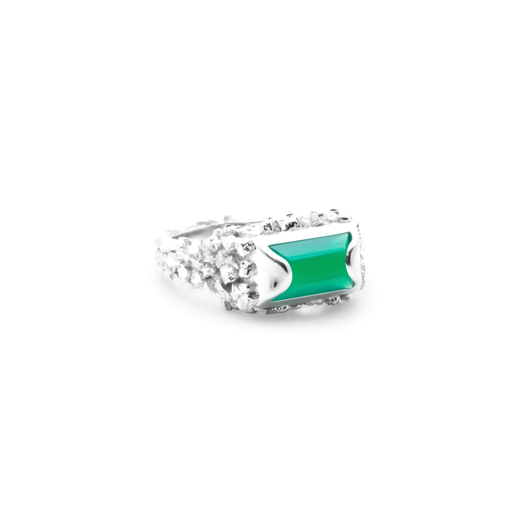 VC049 Green Onyx Signet Ring