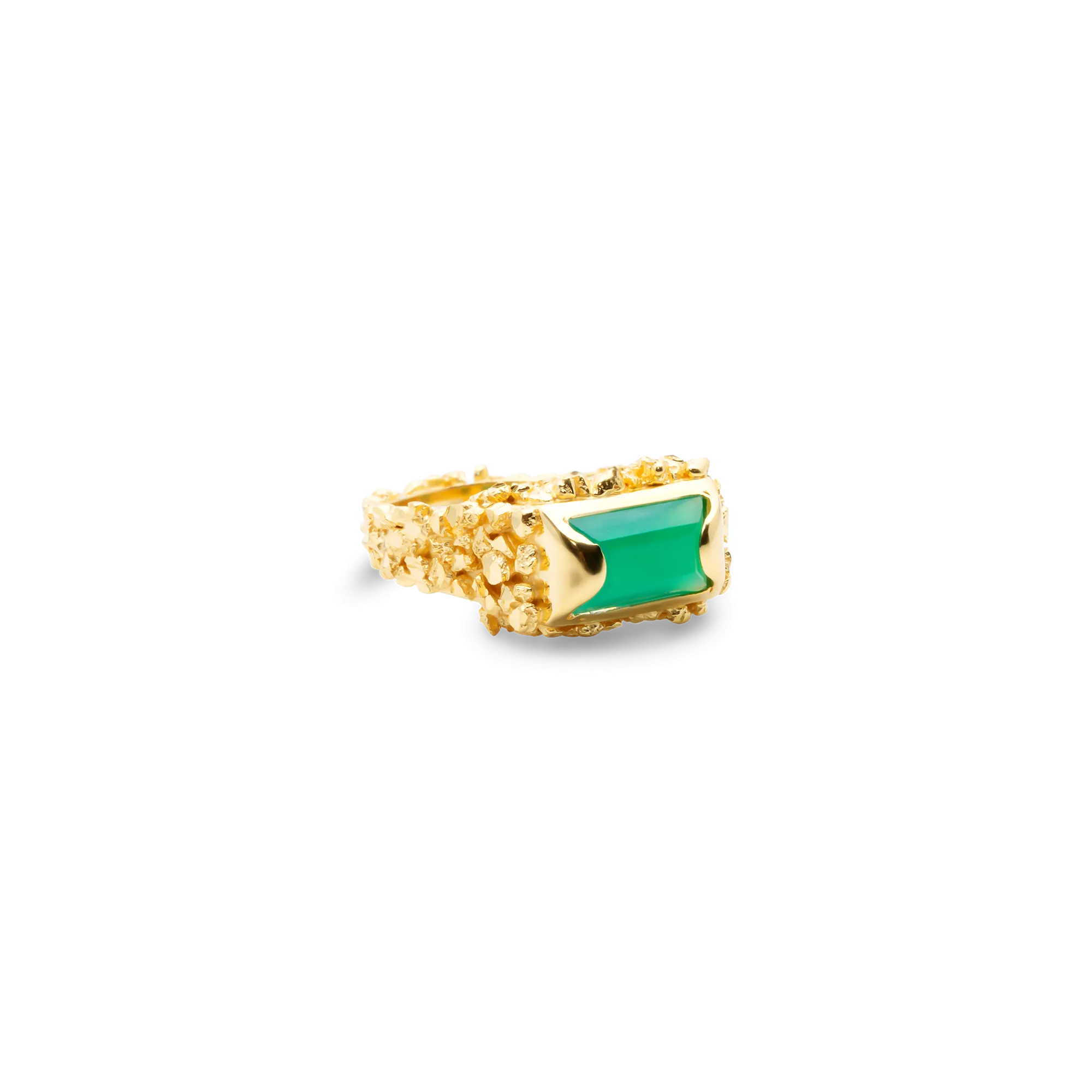 VC049 Green Onyx Signet Ring