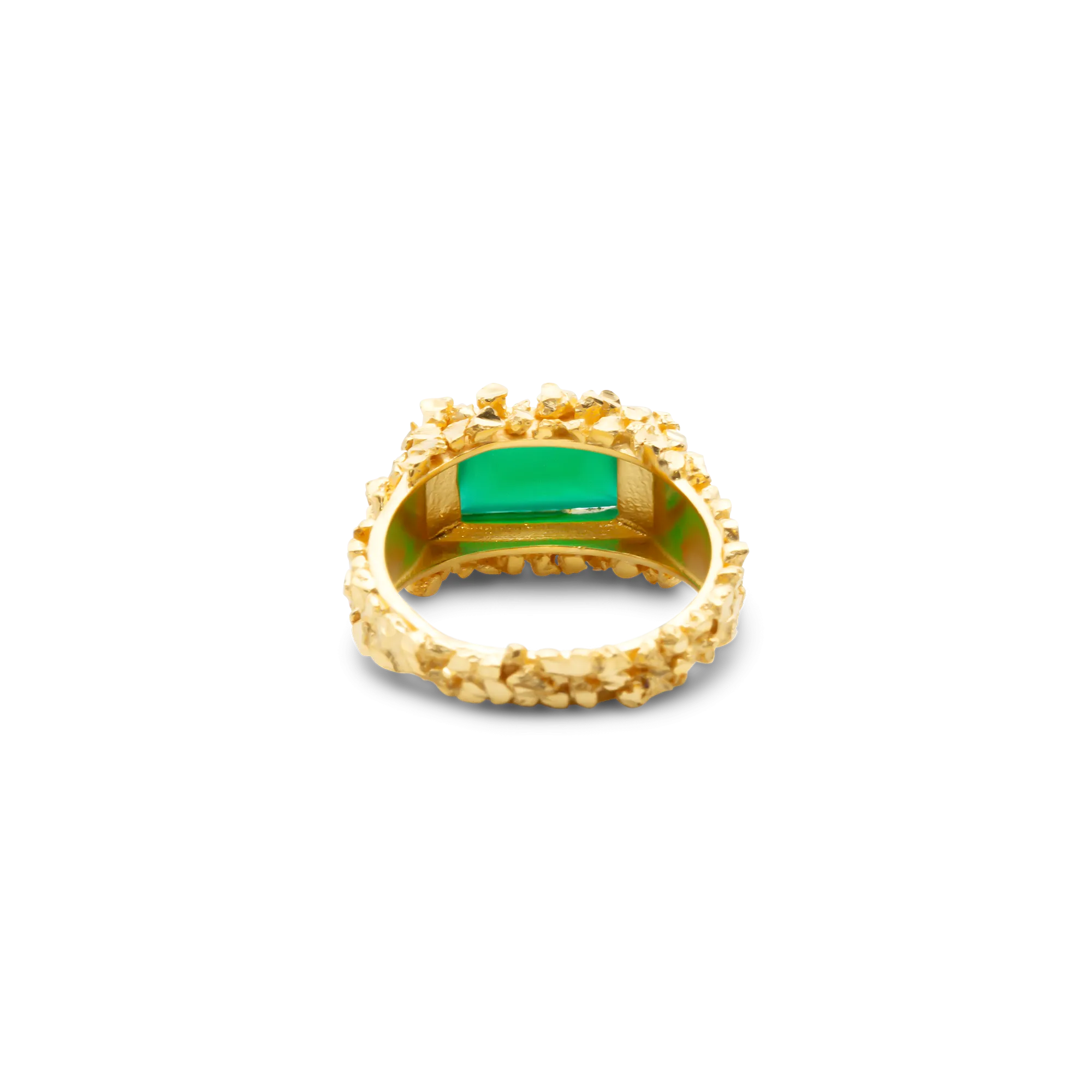 VC049 Green Onyx Signet Ring