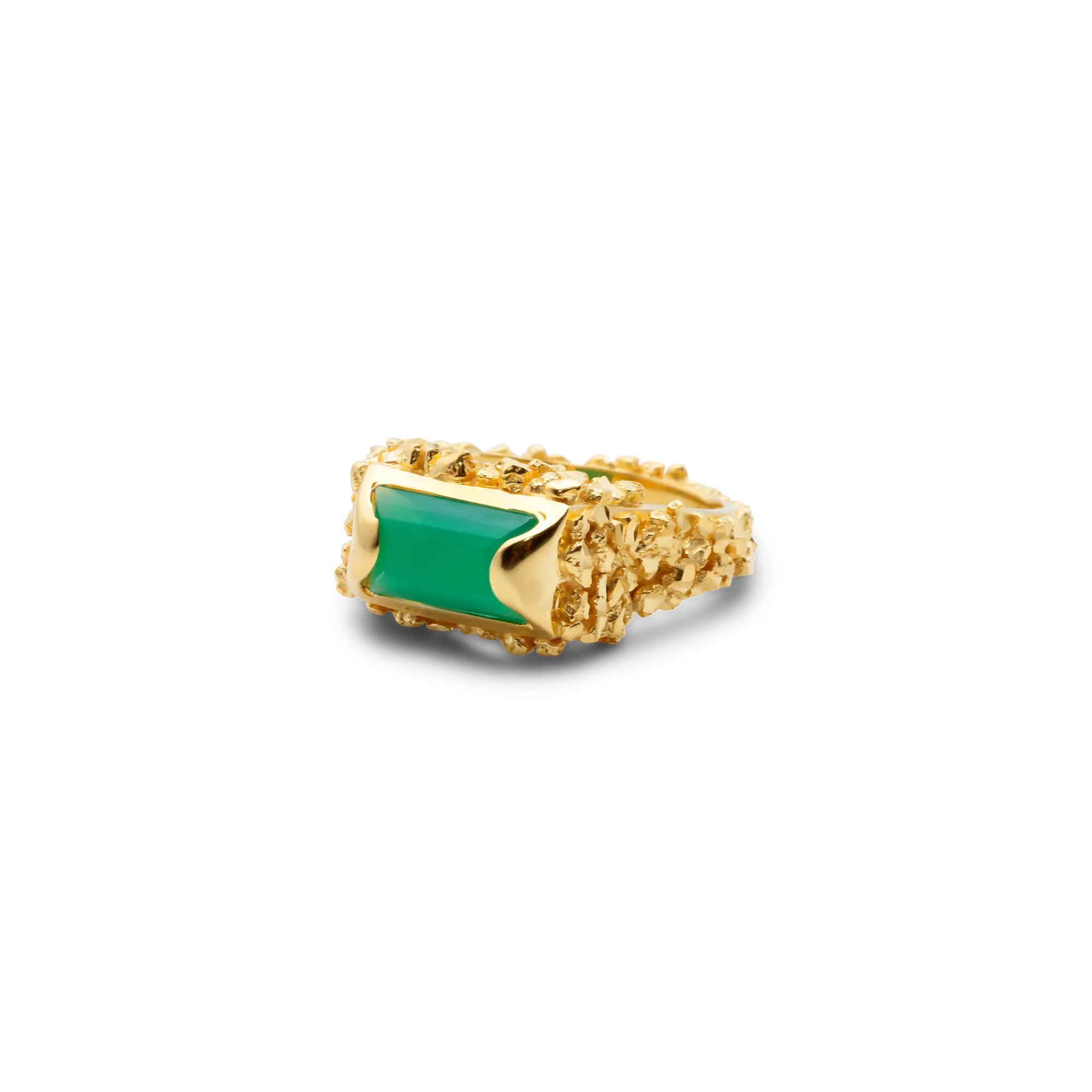 VC049 Green Onyx Signet Ring
