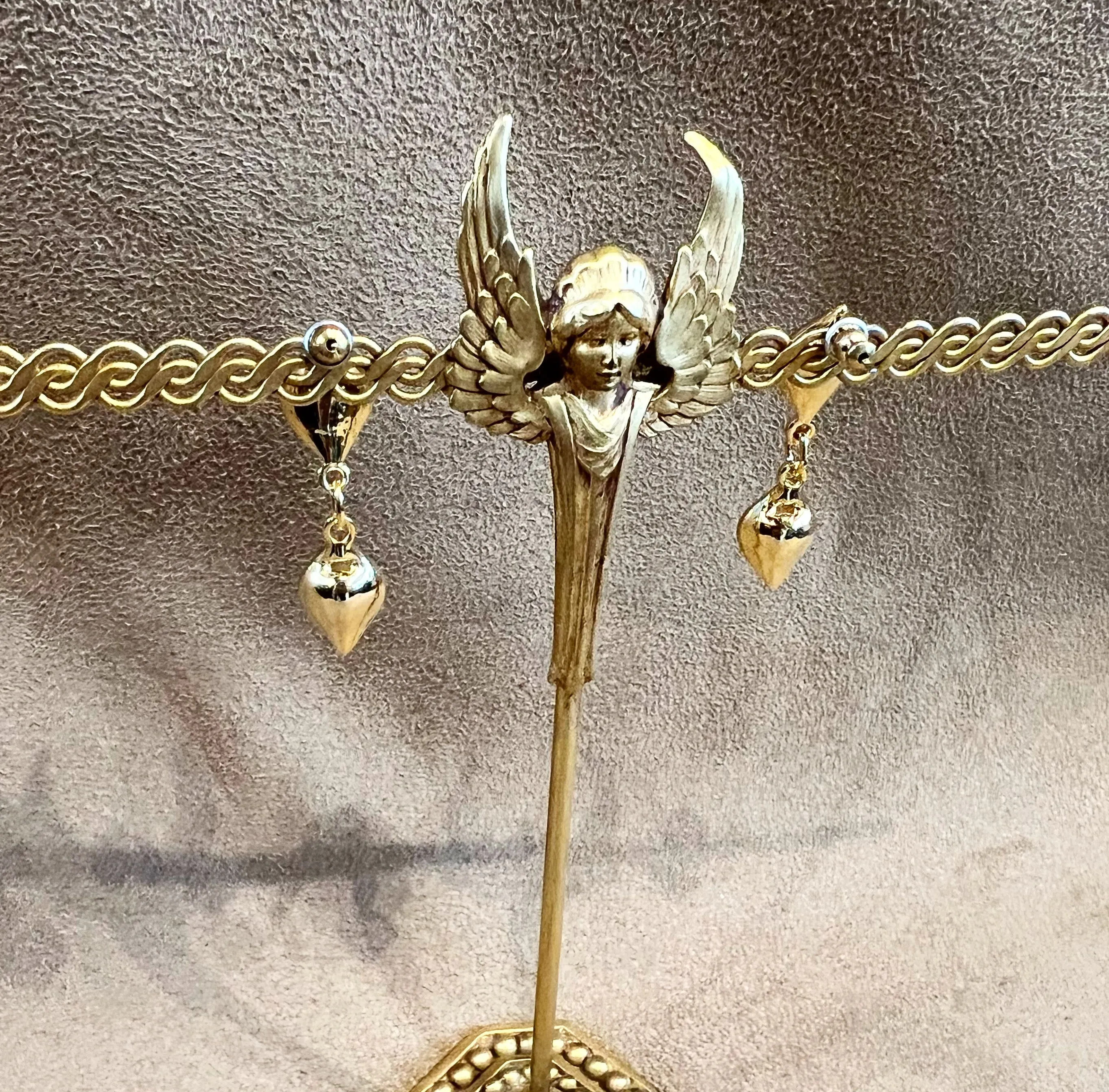 Vintage Gold Plated and Pearl Drop Earrings Pierced