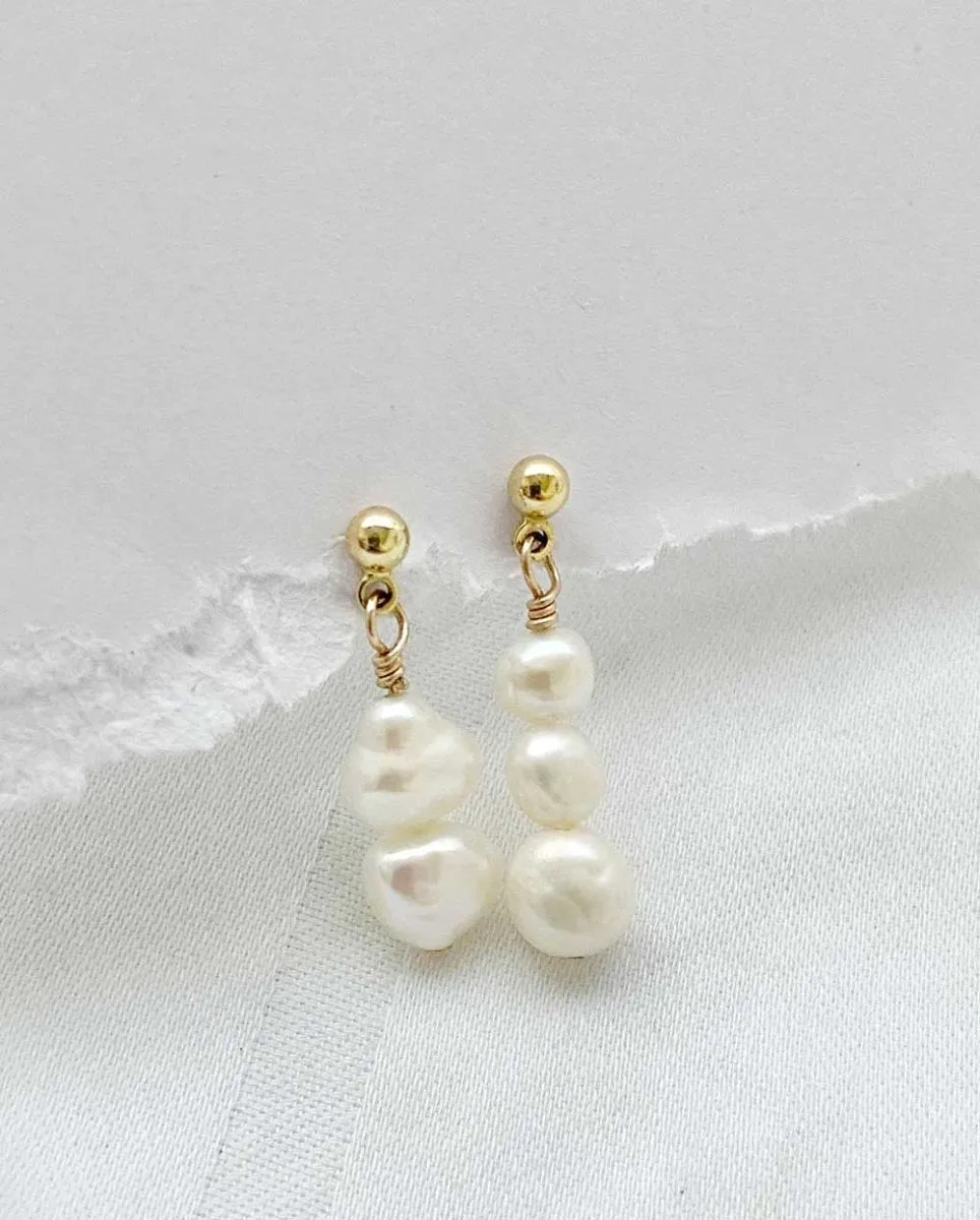 Wabi Sabi Pearl Studs