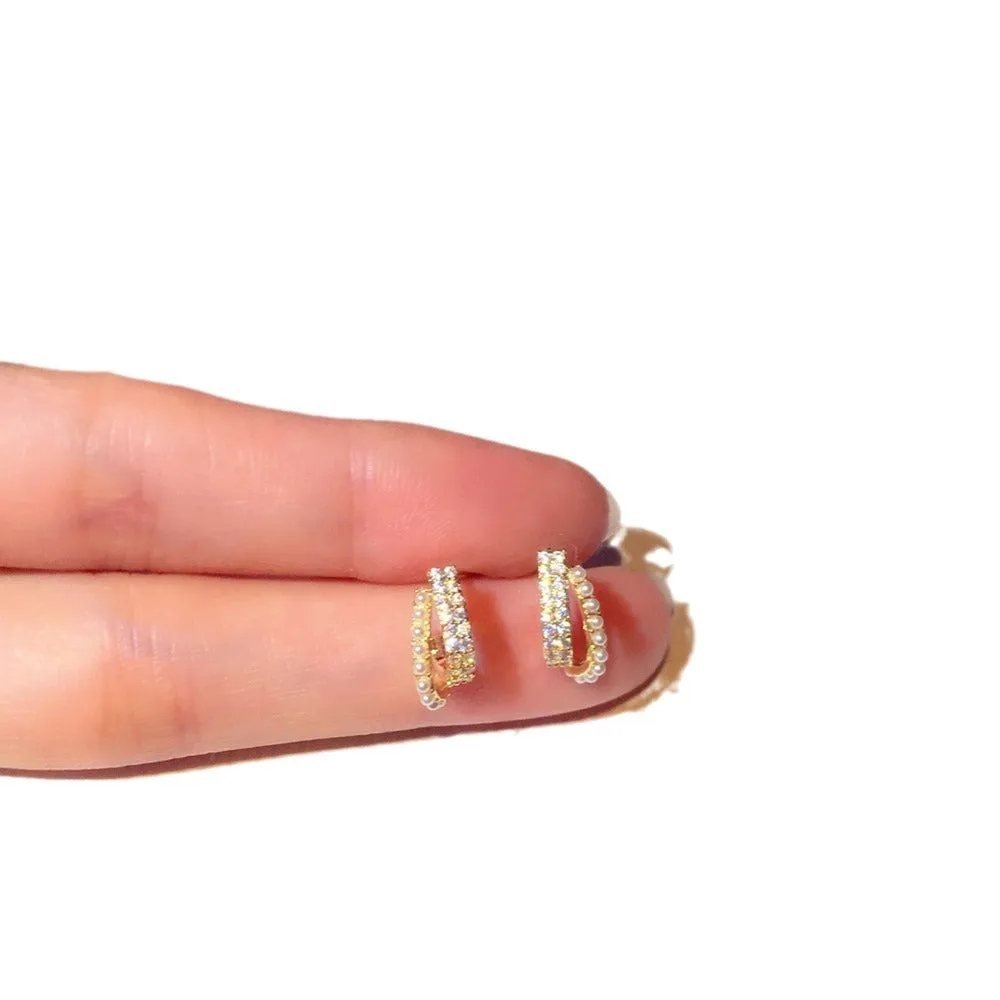 Women's Fashion Zircon Temperamental Earrings