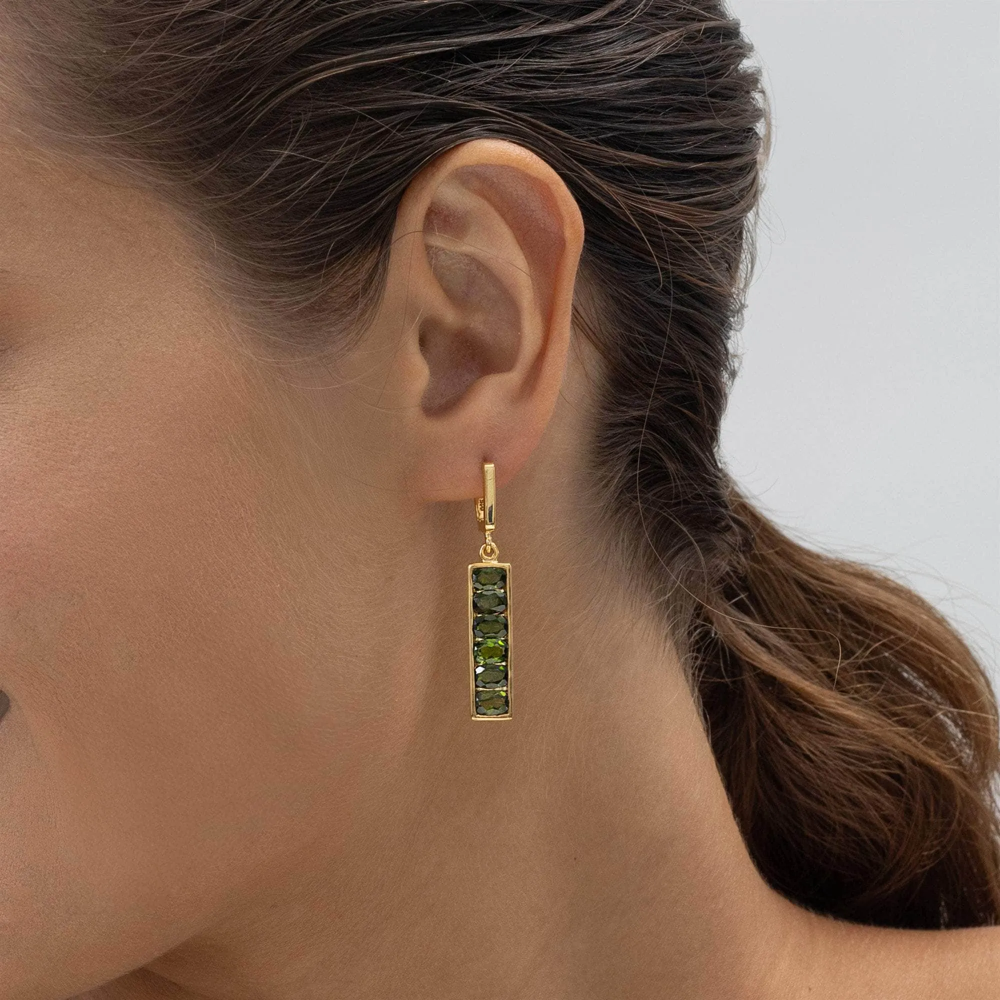 Zivie Chrome Diopside Earrings