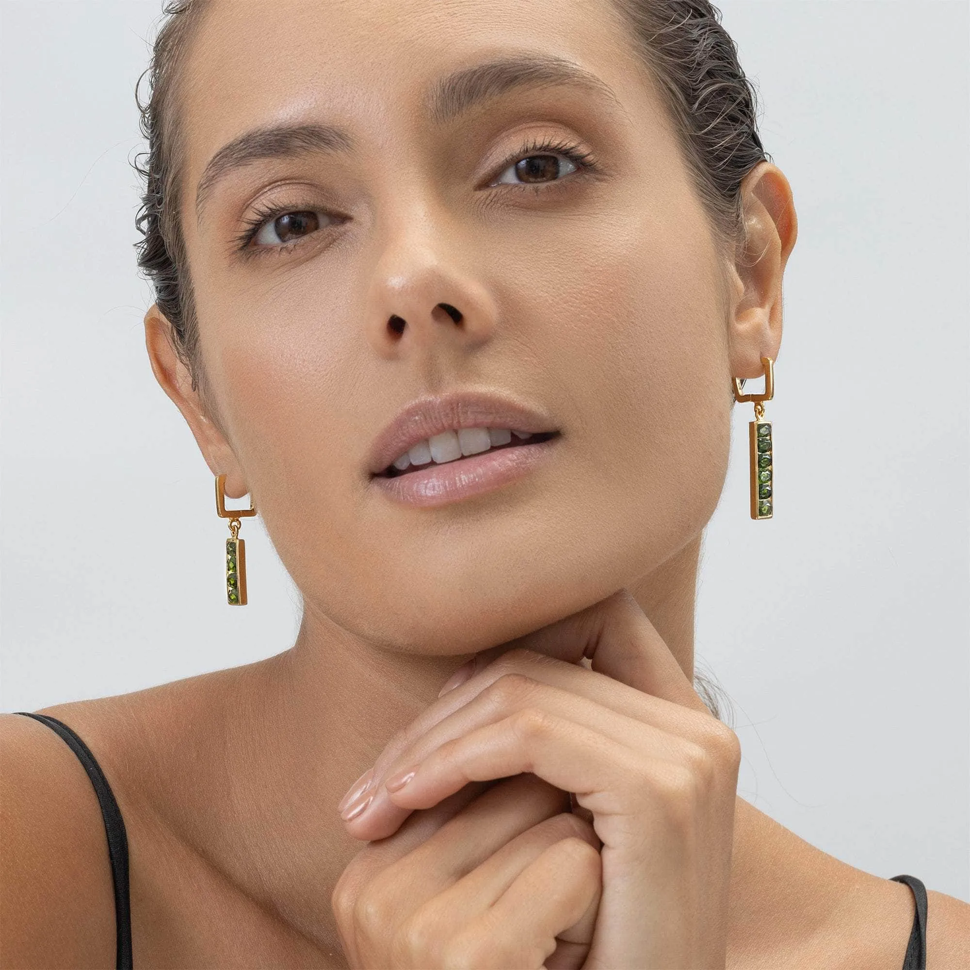 Zivie Chrome Diopside Earrings